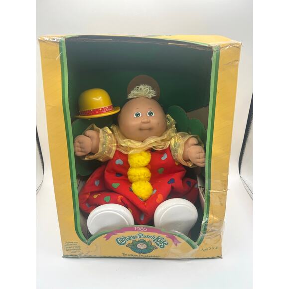 Vintage 1985 Baby Cabbage Patch Kid Clown In Box With Papers - Picture 1 of 8